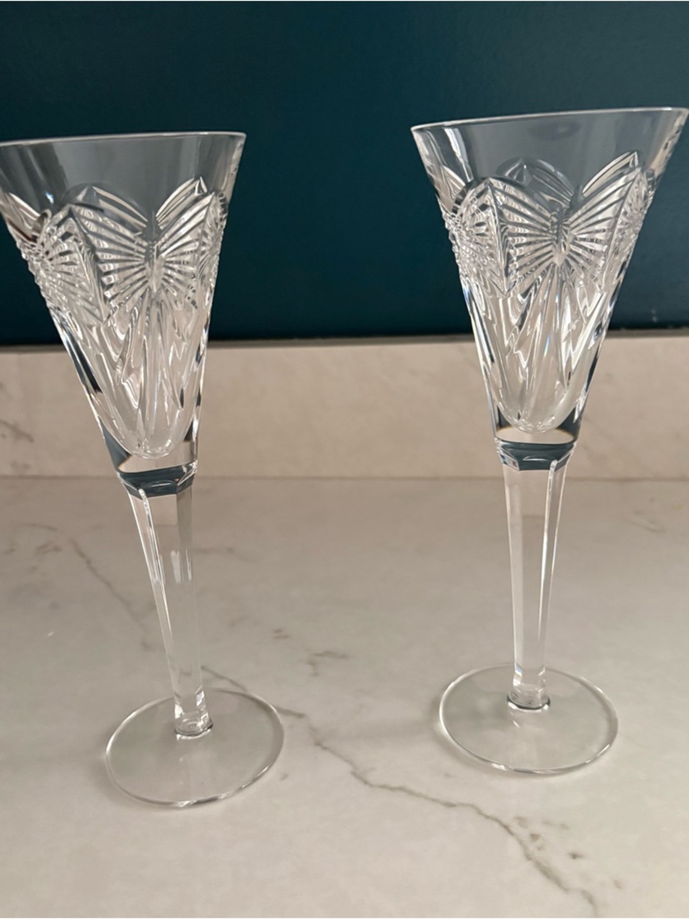 Waterford  Toasting Flutes to “Happiness”-Millennium Collection